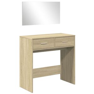 vidaXL Toaletni stolić s ogledalom boja hrasta sonome 80x39x80 cm
