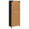 vidaXL Highboard Crni hrast 69,5 x 34 x 180 cm Konstruirano drvo