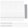 vidaXL Ograda s postovima Srebrno 1,2 x 25 m Čelik