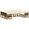 vidaXL Set vanjskih sofa 9 kom. Prirodna i krem