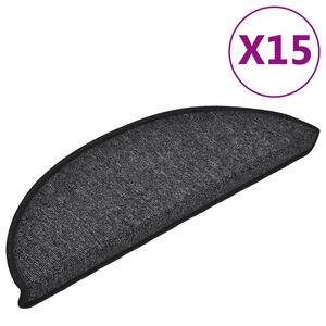 vidaXL Podloge za stepenice 15 kom. 56 x 17 x 3 cm Non-Slip Antracit