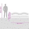 vidaXL Vrtna ograda s vrhom koplja crna 240 x 75 cm čelik s pra&scaron;kastim premazom