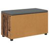 vidaXL Klupa za hodnik s jastukom s vratima Staro drvo 80 x 46 x 46 cm