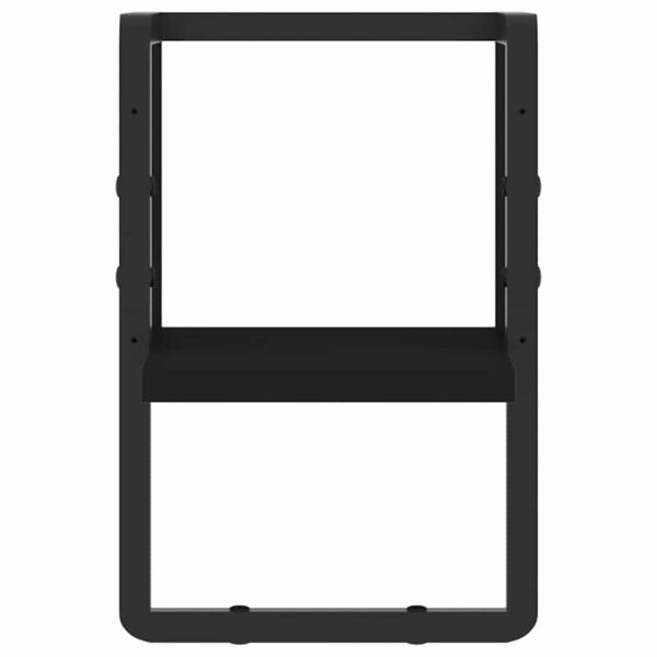 vidaXL Zidna polica s prečkom crna 20x25x30 cm