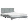 vidaXL Krevet s madracem Hanko svjetlosivi 140x200 cm od tkanine