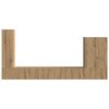 vidaXL Set zidnog ormarića za TV Zidne 6 pcs Umjetnički hrast