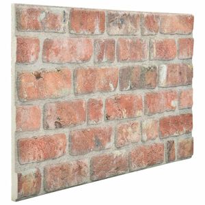 vidaXL Zidne panele 10 pcs Crvena 100 x 50 cm EPS pjena