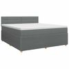 vidaXL Boxspring krevet s madracem Tamnosiva 160 x 200 cm Tkanina