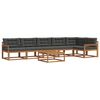 vidaXL Set vanjskih sofa s jastukom 7 pcs Prirodna i antracit
