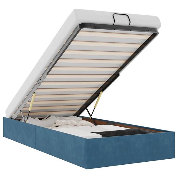 vidaXL Okvir za krevet bez madraca tamnoplavi 100x200 cm baršunasti