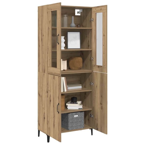 vidaXL Highboard 2 pcs Umjetnički hrast Konstruirano drvo