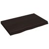 vidaXL Zidna polica tamnosmeđa 80x50x(2-6) cm od obrađene hrastovine