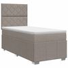 vidaXL Boxspring krevet s madracem Sivosmeđa 100 x 200 cm Tkanina