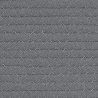 vidaXL Košara za rublje sivo-bijela Ø 55 x 36 cm pamučna