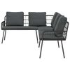 vidaXL Sofa s jastukom Siva x Metal
