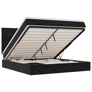 vidaXL Okvir kreveta s madracima crni 160x200cm bar&scaron;unasti