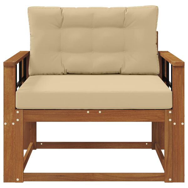 vidaXL Srednja sofa za van Čvrsto drvo akacije Prirodna