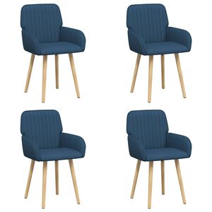 vidaXL Trpezarijske stolice 4 pcs Tkanina Plava 56,5 x 50 x 87,5 cm