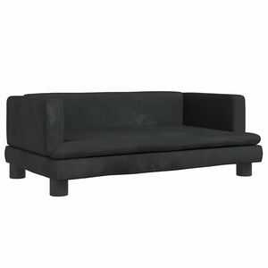 vidaXL Krevet za pse crni 80 x 45 x 30 cm bar&scaron;unasti
