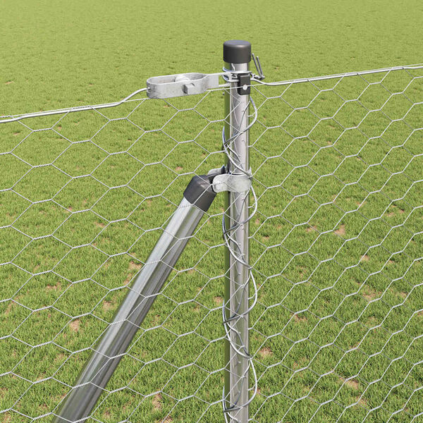 vidaXL Stup za ogradu Srebrno 100 x 1,6 m (mreža 36 mm) Čelik