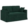 vidaXL Sofa 2 pcs Tamnozelena 138 x 78 x 80 cm Bar&scaron;un