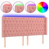 vidaXL LED uzglavlje ružičasto 183x16x118/128 cm bar&scaron;unasto