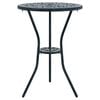 vidaXL Bistro set za vrt 3 pcs Zelena Aluminij