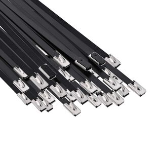 vidaXL Veza za kabel 250 kom. 4,6 x 250 mm Crna