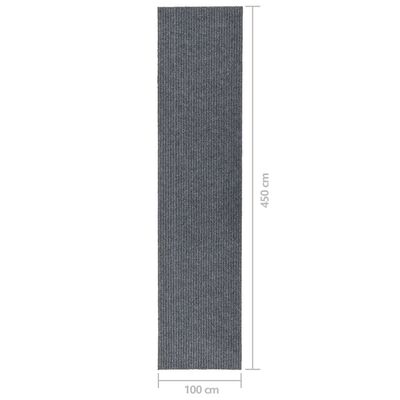 vidaXL Dugi tepih za hvatanje nečistoće 100 x 450 cm sivi
