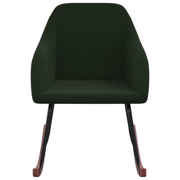 vidaXL Stolica za ljuljanje tamnozelena bar&scaron;unasta