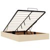 vidaXL Otomanski krevet s madracem i LED krem 140x190 cm tkanine