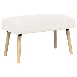 vidaXL klupa Jednobojno Krem 80 x 40 x 46 cm Boucl&eacute;
