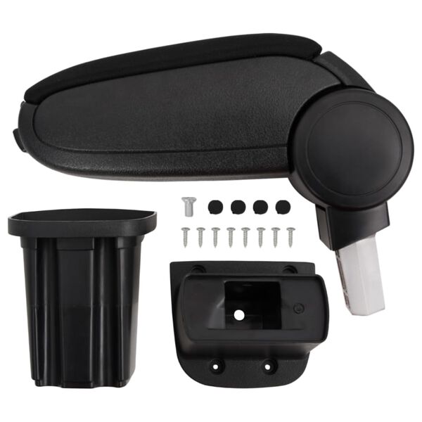 vidaXL Naslon za ruke za automobil crni 12 x 32 x (34 - 50) cm ABS