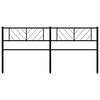vidaXL Metalno uzglavlje crno 180 cm