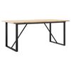 vidaXL Blagovaonski stol O-oblika 180x90x75,5 cm od borovine i čelik
