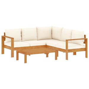 vidaXL 4-dijelni set vrtnih sofa s jastucima masivno bagremovo drvo