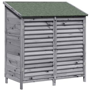 vidaXL Vrtna &Scaron;upa Siva 106 x 56 x 113,5 cm Čvrsto drvo jele