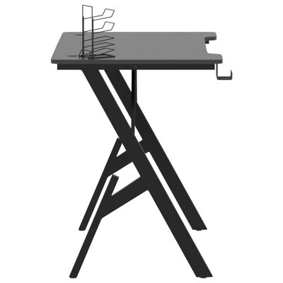 vidaXL Igraći stol s nogama u obliku slova Y crni 90 x 60 x 75 cm