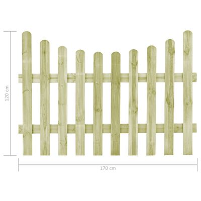 vidaXL Vrtna vrata od impregnirane borovine 170 x 120 cm