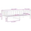 vidaXL Dnevni ležaj od masivne borovine sivi 90 x 200 cm