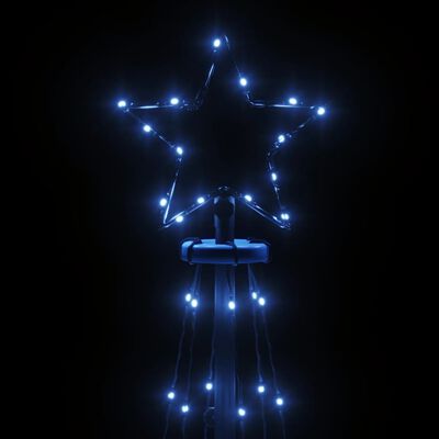 vidaXL Stožasto božićno drvce plavo 108 LED žarulja 70 x 180 cm