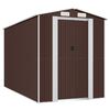 vidaXL Vrtno spremi&scaron;te tamnosmeđe 192 x 357 x 223 cm pocinčani čelik
