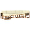 vidaXL Set vanjskih sofa 7 kom. Prirodna i krem Poliester