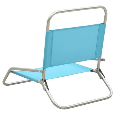 vidaXL Sklopive stolice za plažu od tkanine 2 kom tirkizne