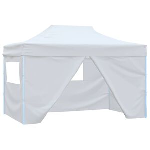 vidaXL Profesionalni sklopivi &scaron;ator za zabave 280x410x315 cm čelični bijeli