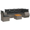 vidaXL 7-dijelni set vrtnih sofa sivi od poliratana