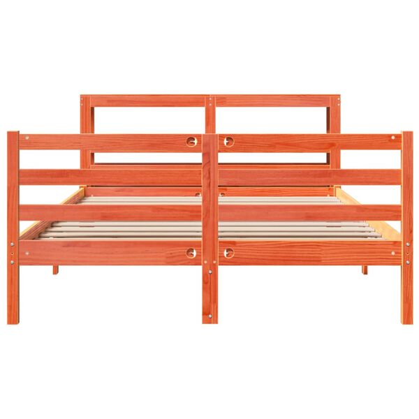 vidaXL Okvir kreveta bez madraca vo&scaron;tano smeđi 135x190 cm od borovine