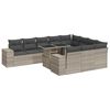vidaXL 11-dijelni set vrtnih sofa poliratan s jastucima svijetlosivi