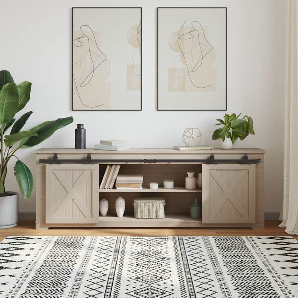 vidaXL Komplet kliznih vrata ormarića 183 cm ugljični čelik