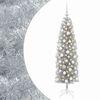 vidaXL Umjetno usko božićno drvce s kuglicom 180 cm 300 LED lampica